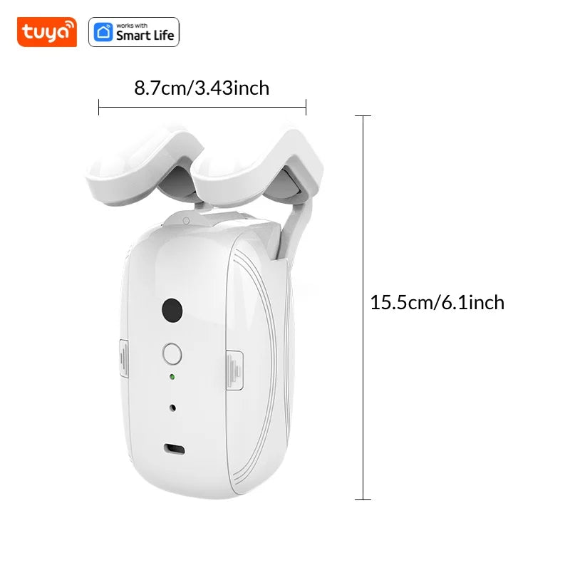 2PCS  Bluetooth Tuya Smart Curtain Robot Roman Rod Track ,Delivery Does Not Include Remote Control, APP Control