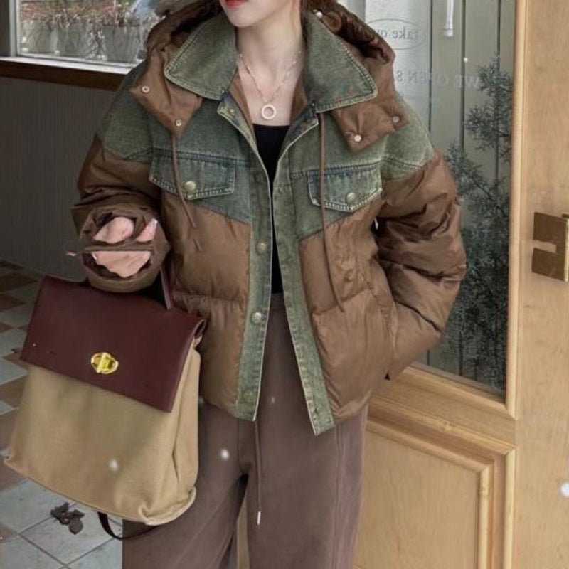 Elevate Your Winter Style with the Short Loose And Warm White Duck Down Coat