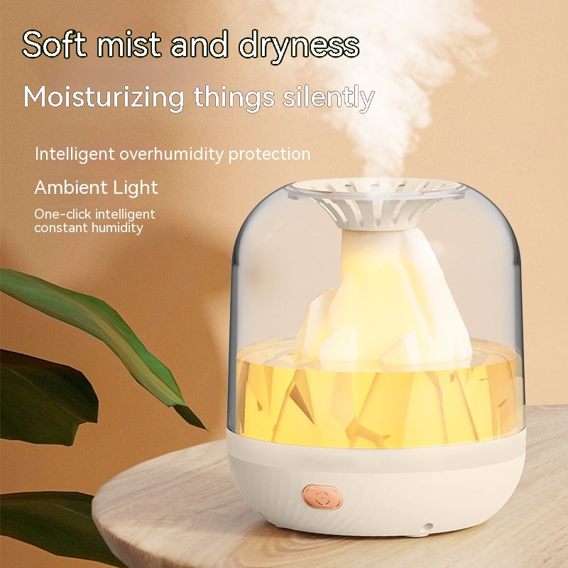 Experience the Benefits of Aromatherapy with the Brada Household Large Capacity Charging Humidifier Flame Aroma Diffuser