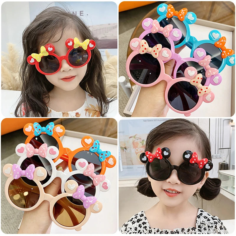 New Children Cute Cartoon UV400 Sunglasses Boys Girls Colors Outdoor Kids Sun Protection Sunglasses Baby Sport Shades Glasses