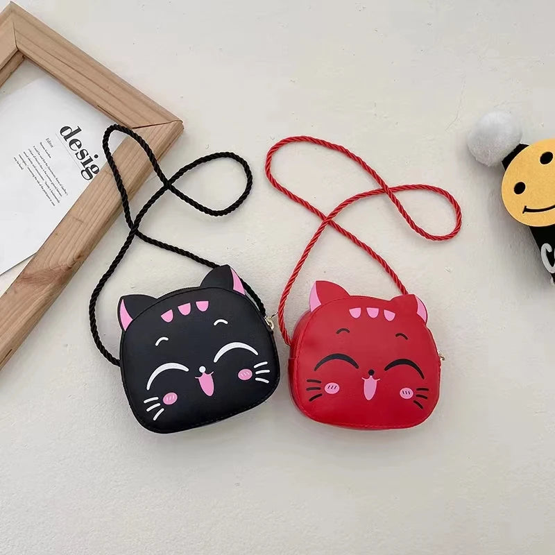 Cartoon Kids Bag Fashion Cute Cat Crossbody Bag Coin Wallet Lovely Hand Bags for Boys and Girls Mini Shoulder Bags