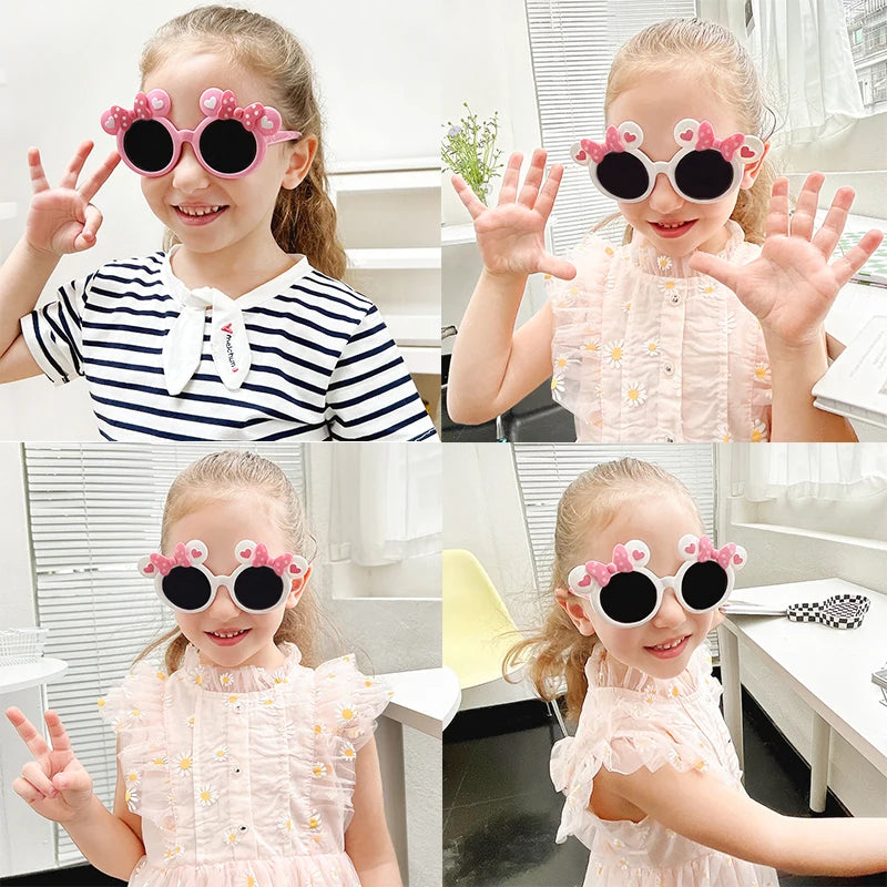 New Children Cute Cartoon UV400 Sunglasses Boys Girls Colors Outdoor Kids Sun Protection Sunglasses Baby Sport Shades Glasses